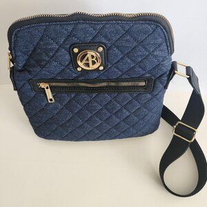 Women's Navy Blue Quilted Crossbody/or Shoulder Bag
